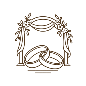 Hochzeiten - Taupe Line-Art-Ikone